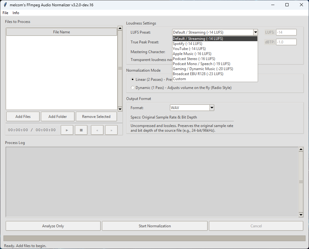 LUFS Preset LUFS Preset