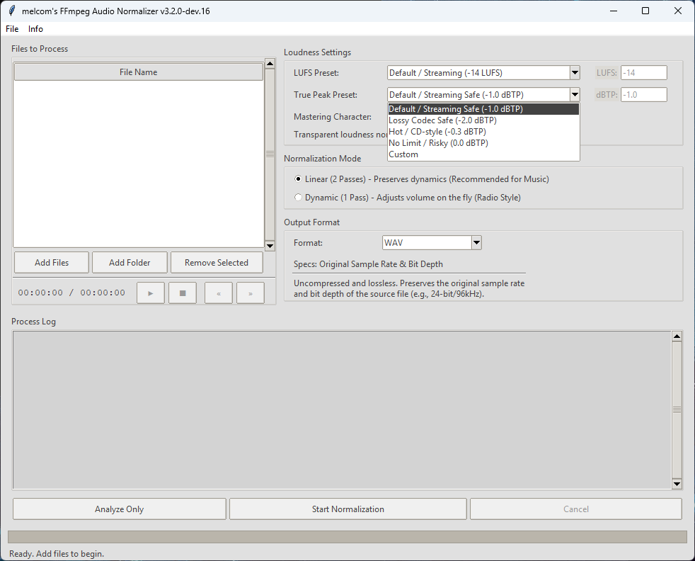 True Peak Preset True Peak Preset